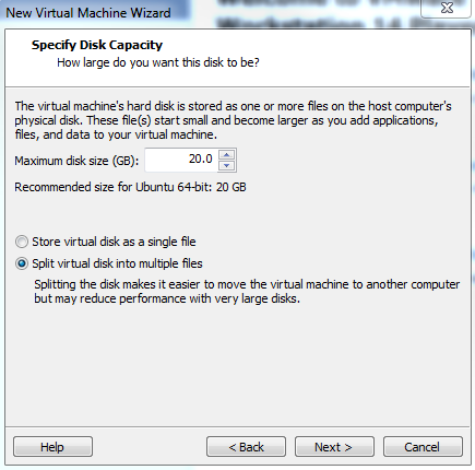 Vmware Player Install Ubuntu Disk Space